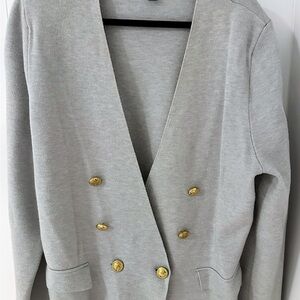 I.N.C. International Concepts Sweater Blazer with Gold Buttons